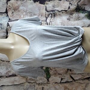 New pret-a-porTEE | Gray Color Twist Front Blouse